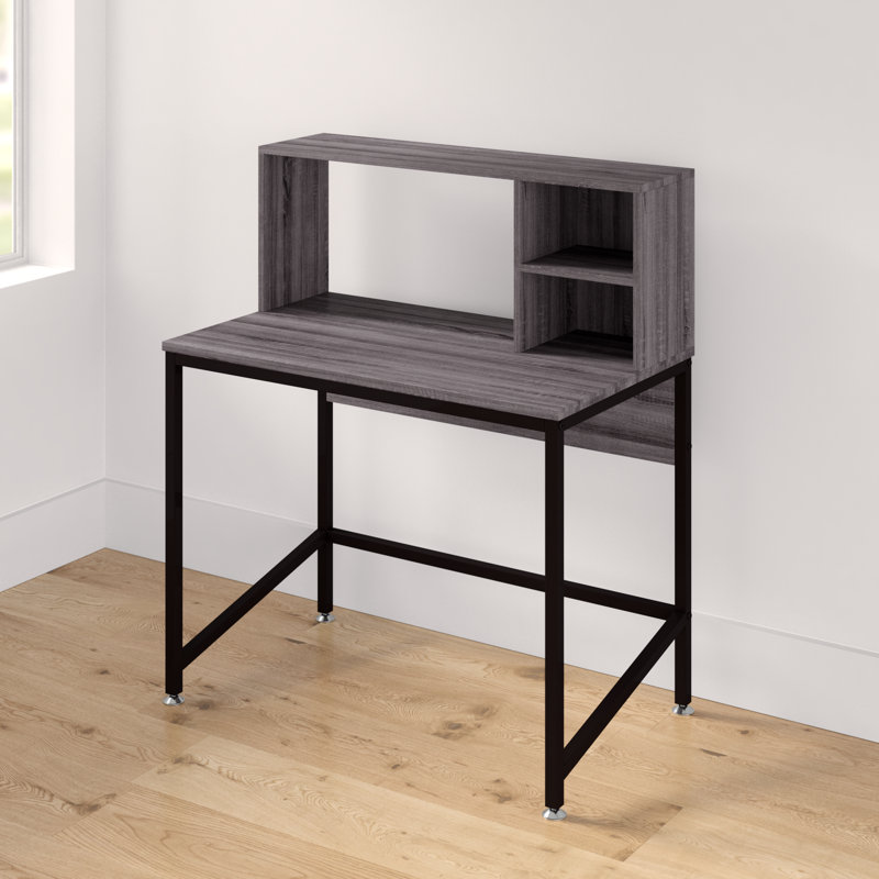 Ebern Designs Desalvo 2 Shelf Writing Desk with Hutch & Reviews Wayfair